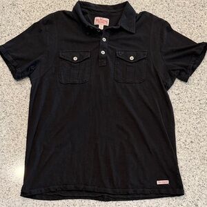 True Religion Men’s Black Polo Shirt Size Large